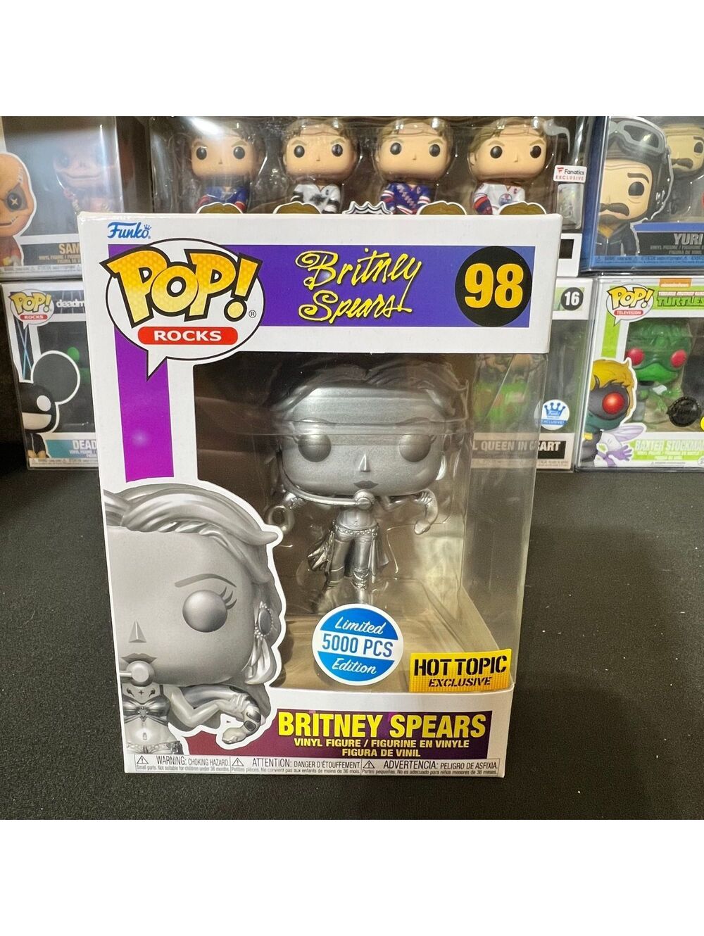 Funko Pop Britney Spears 98 Silver Metallic Hot Topic Exclusive Limited 5000 PCS